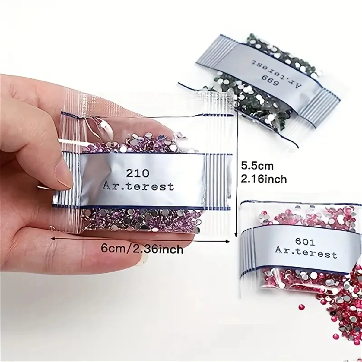1000 Stück/Beutel 5D Diamant-Malperlen, 20 Farben, 20.000 Runde Glänzende Diamanten, Fehlende Partikel Nachfüllbar – Detail 7
