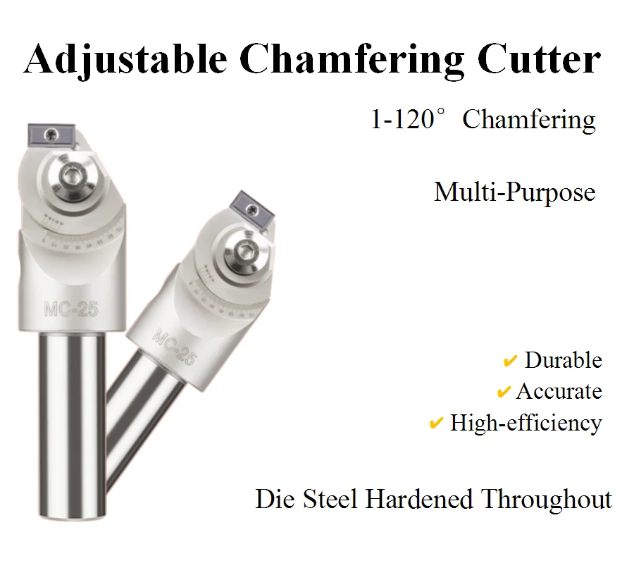 

NEW Adjustable Universal Chamfering Tool Head 1-120 Degrees Chamfer Multifunctional Milling Cutter
