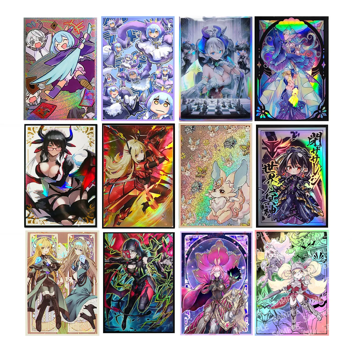 

Голографические сверкающие погрузчики 63x90 мм 50 карат для карт, Защитные чехлы для карт с верхней загрузкой, Защитные чехлы для карт японского размера