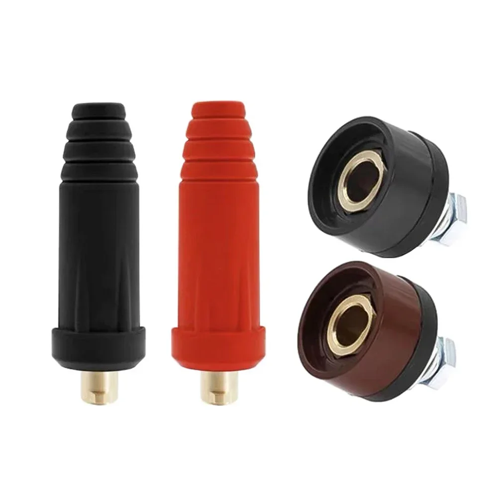 Electrical Cable Connector Industrial Waterproof Connector TIG Welding Cable Panel Connector Plug Socket for DKJ10 25 Brass for Welding Machines