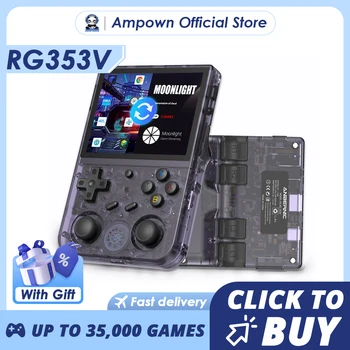 ANBERNIC-RG353V RG353VS 레트로 핸드 헬드 게임 콘솔, 3.5 인치 640*480 비디오 게임 콘솔 리눅스 듀얼 시스템 휴대용 게임 콘솔