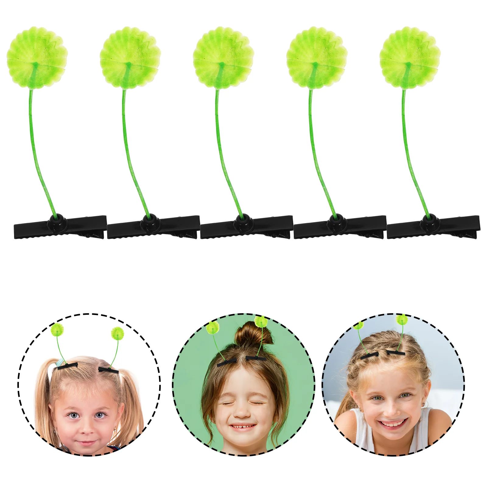 30 Pcs Hair Clips Grass Hairpin Small Clip Kawaii Clips Plant for Girls Mini Accessories Kids Ages 8-10 Metal Women Child