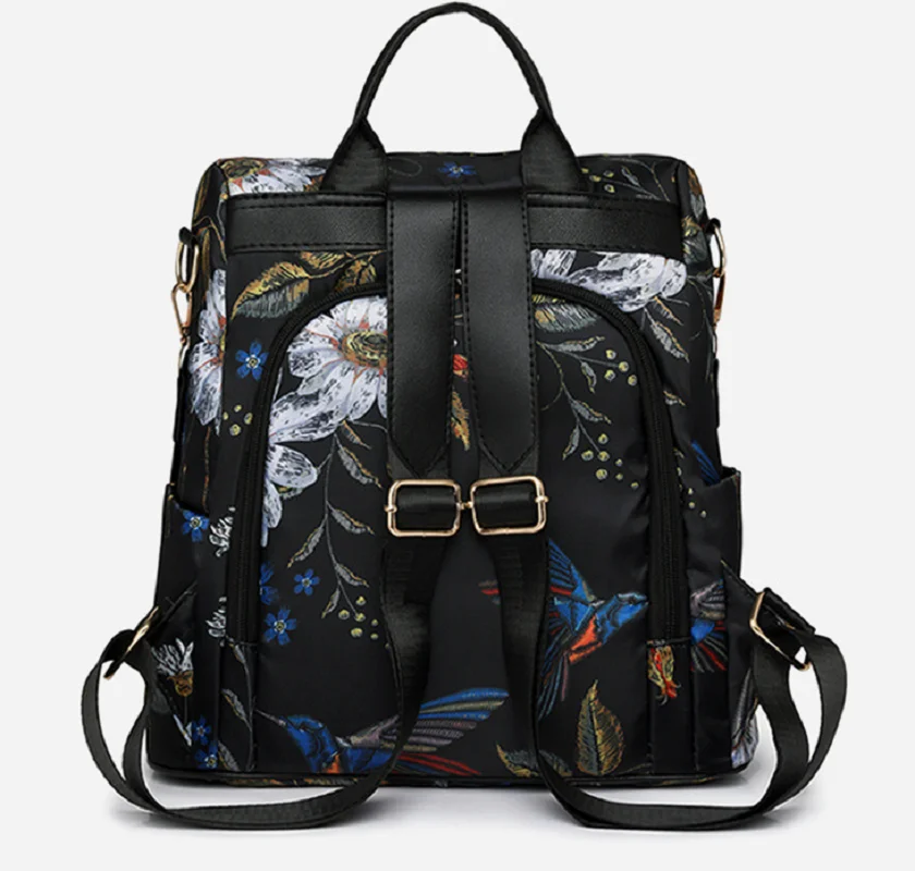 Hot Sale New Fashion Printing Waterproof Nylon Travel Backpack Large Capacity Anti Theft Shoulder Bags Ladies Casual Backpacks