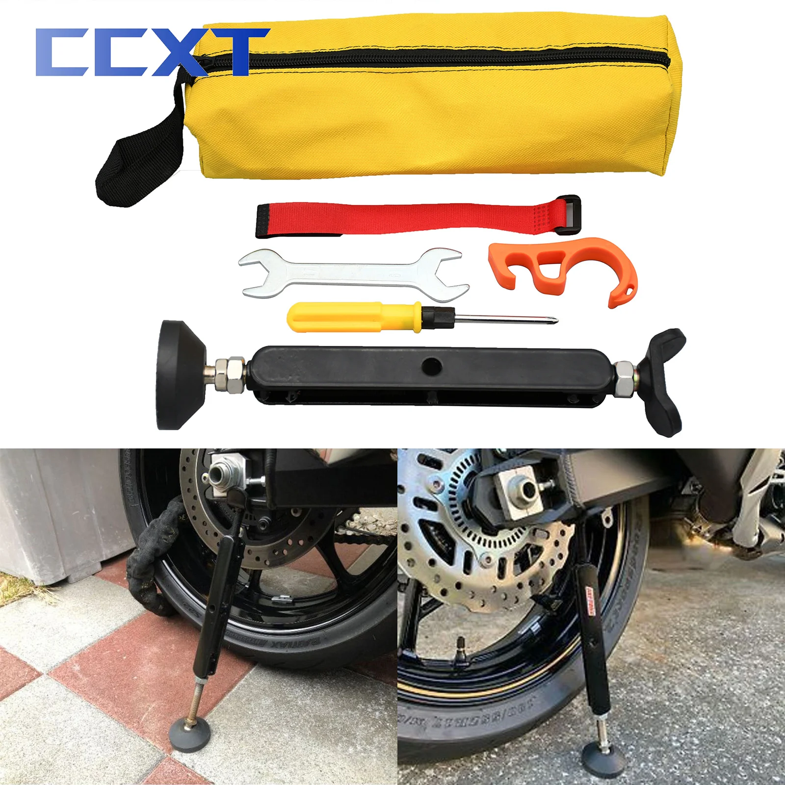 Motorcycle Wheel Lift Stand Trail Stand Front and Rear Easy Portable