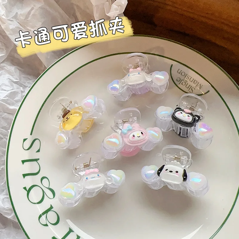 Kawaii Spring Cartoon Cinnamoroll My Melody Purin Cute Hair Clip Korean Ins Wind 2023 New Girl Sweet Children's Bangs Hairpin