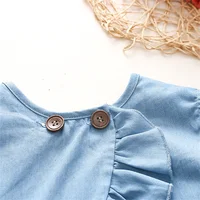 Summer New Baby Top Simple Blue Girls' Top Korean Style Sweet Children's Sleeveless Clothes (0-3 Years Old) 3