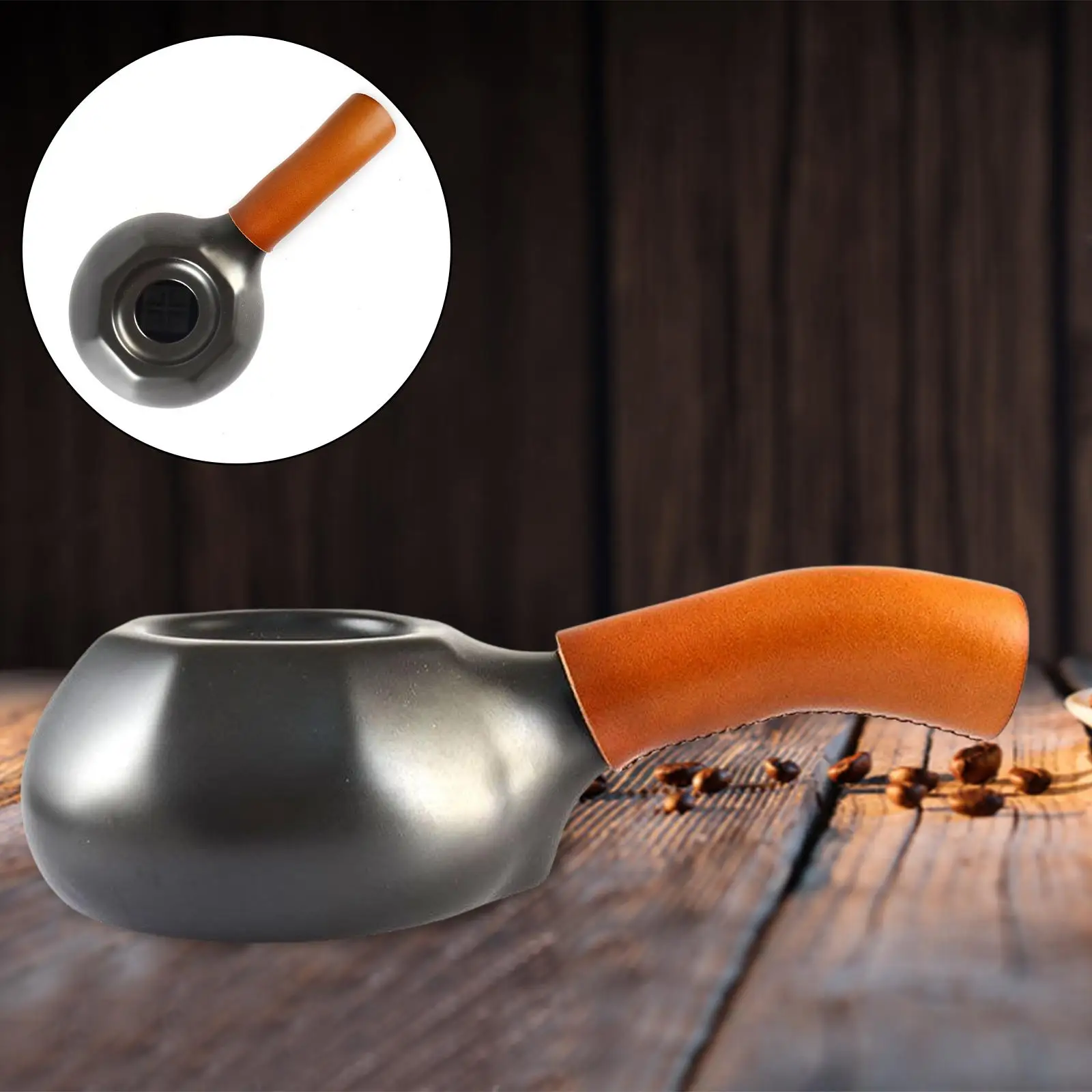 Handy Ceramic Coffee Roaster for Coffee Lovers Beginners Need Fire Source Roasting Machine for Beans Home Cafe DIY