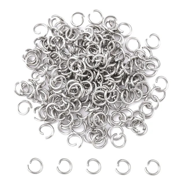 4000pcs 304 Stainless Steel Open Jump Rings Split Rings Metal