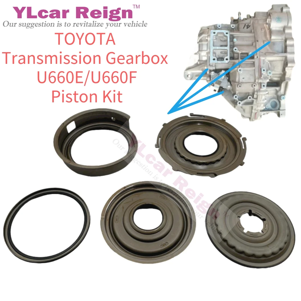 

U660F U660 U660F 6-Speed Automatic Transmission Gearbox Piston Kit Repair Kit 5 Pcs/Set for Toyota CAMRY RAV4 Highlander LEXUS