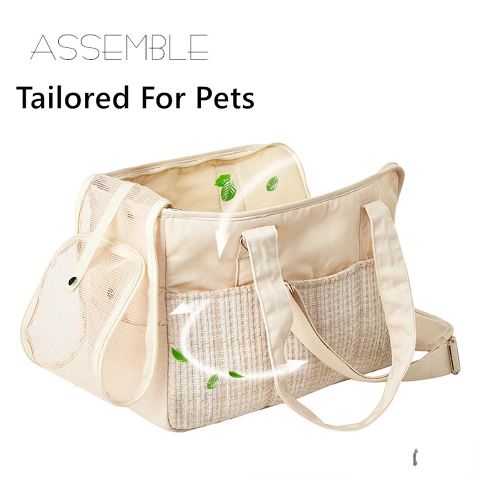 

Portable Can Be Carried on the Back Large Capacity 3 Colors Breathable New Style Cotton Canvas Pet Backpack Kitten Backpacks Cat