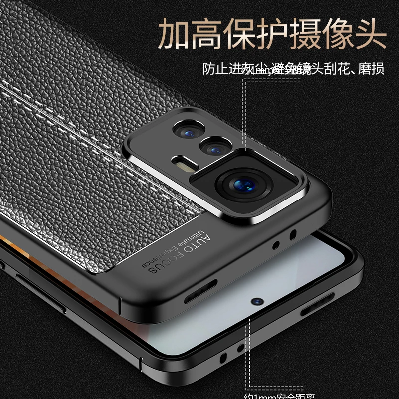 NEW'C Cover per Xiaomi 12T Pro in custodia silicone ultra sottile nero e 2 × vetro temperato per Xiaomi 12T Pro, pellicola protettiva per schermo