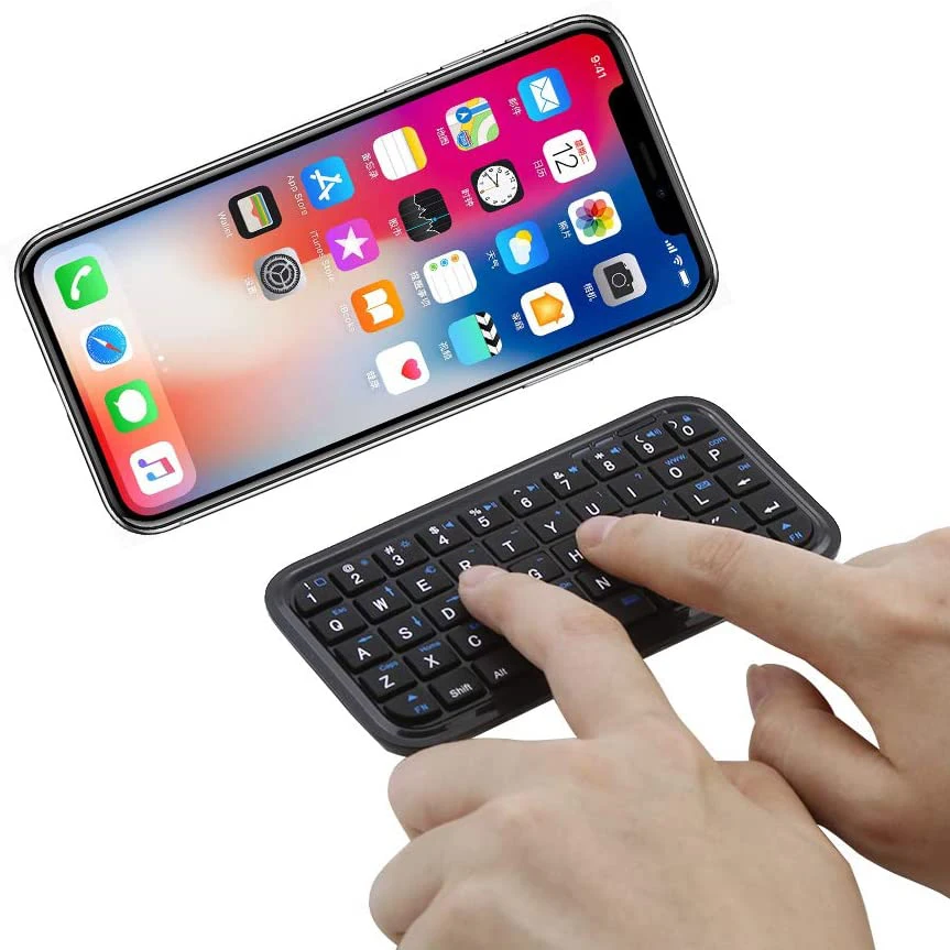Slim, Teclado Portátil Pequeno, 49 Chaves, Tablets, Smartphones, Bolso