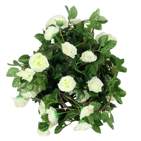 M Artificial Flowers 22 Rose Vine Vine Living Room Pipe Simulation Flower Rose Vine Fake Flower Wall Hanging Wedding Decor