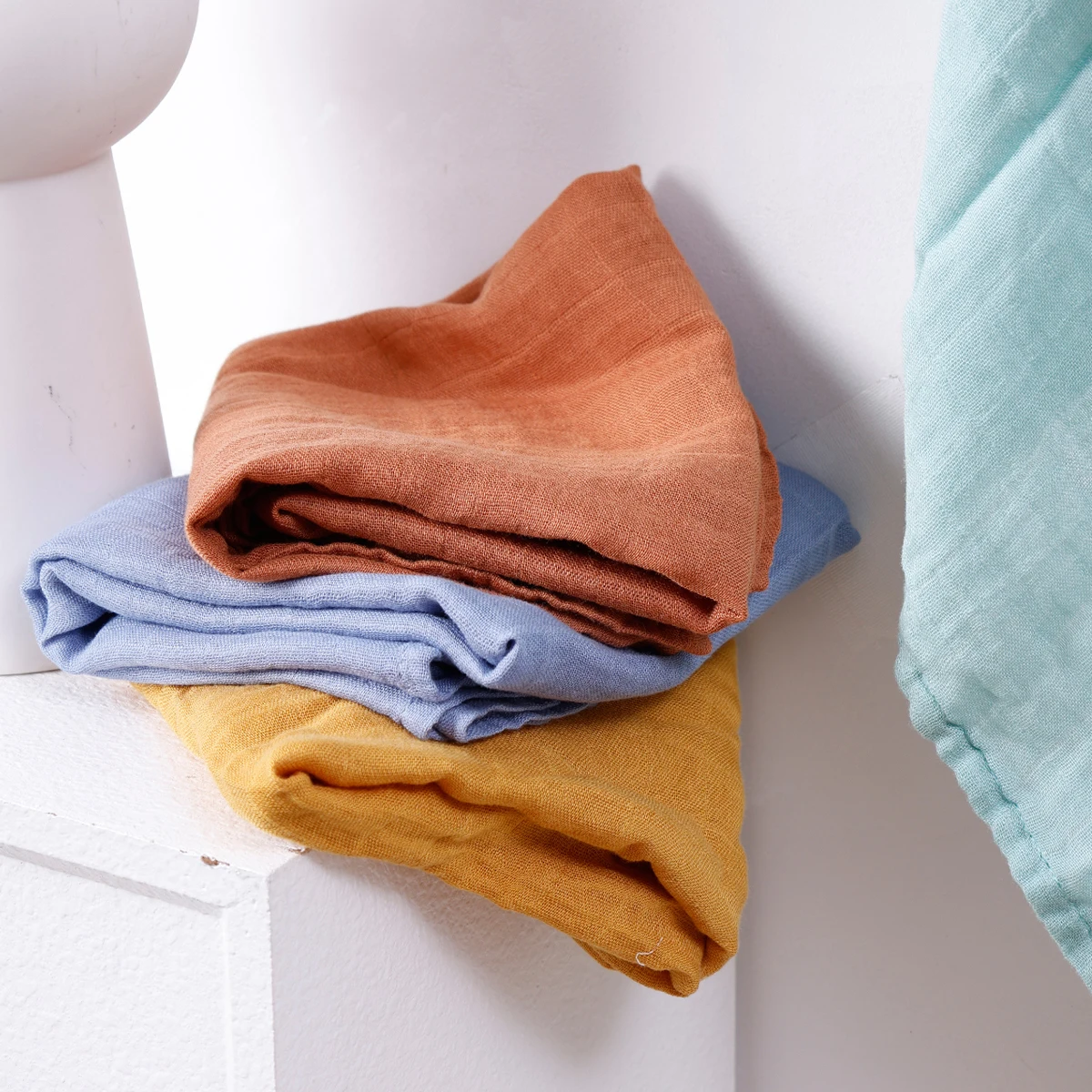 5Pcs/set Cotton Muslin Burp Cloth 60*60cm