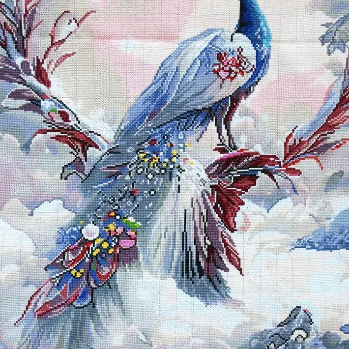 순수 수제 십자가 자수 완제품, 부유하고 고귀한 공작 공주 그림, 거실, 침실, 신제품
