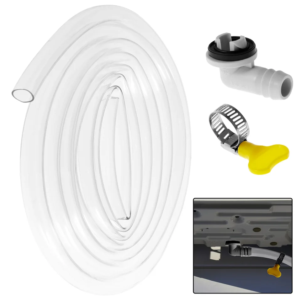 Air Jade Kit De Manguera De Drenaje De Aire Acondicionado, Conector De Drenaje De CA De 3/5 Pulgadas De Diámetro, Accesorio De Codo Con Línea De Drenaje De 1.6 M, Piezas De