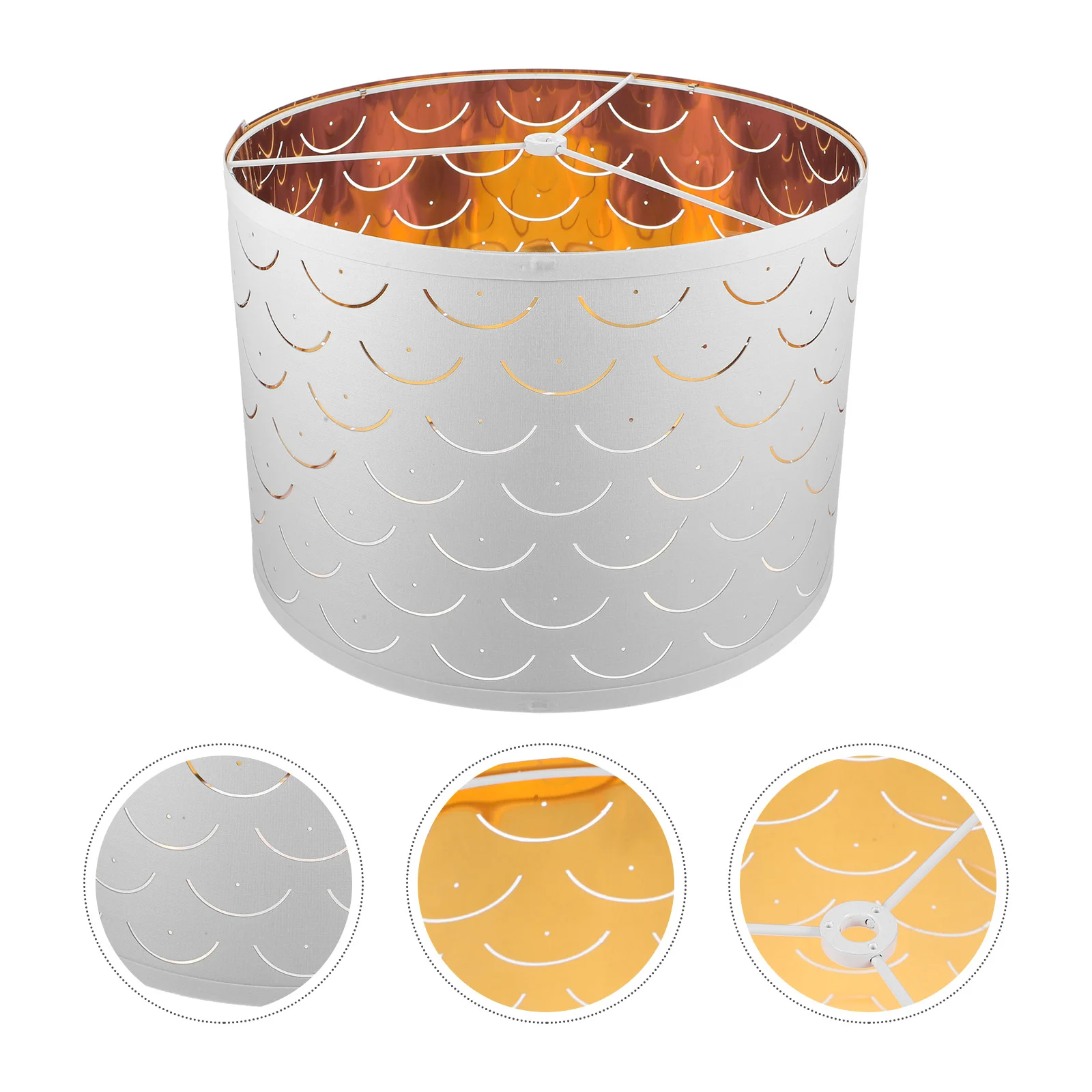 

Medium Lampshade Fabric Cloth Lampshade Hollow Drum Lamp Cover Table Lamp Floor Lamp Household Lampshade Replacement 12.9X9.4