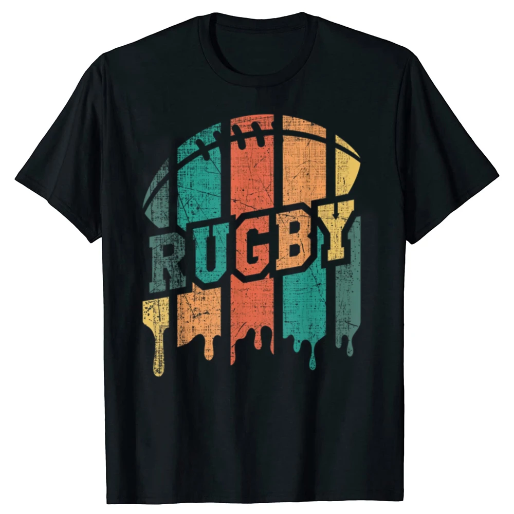 Vintage Rugby-Spieler Sport Retro Herren Jungen Fußball T-Shirt Niedlicher Aufdruck Cartoon T-Shirt Herren Damen Mode T-Shirt Kurzarm