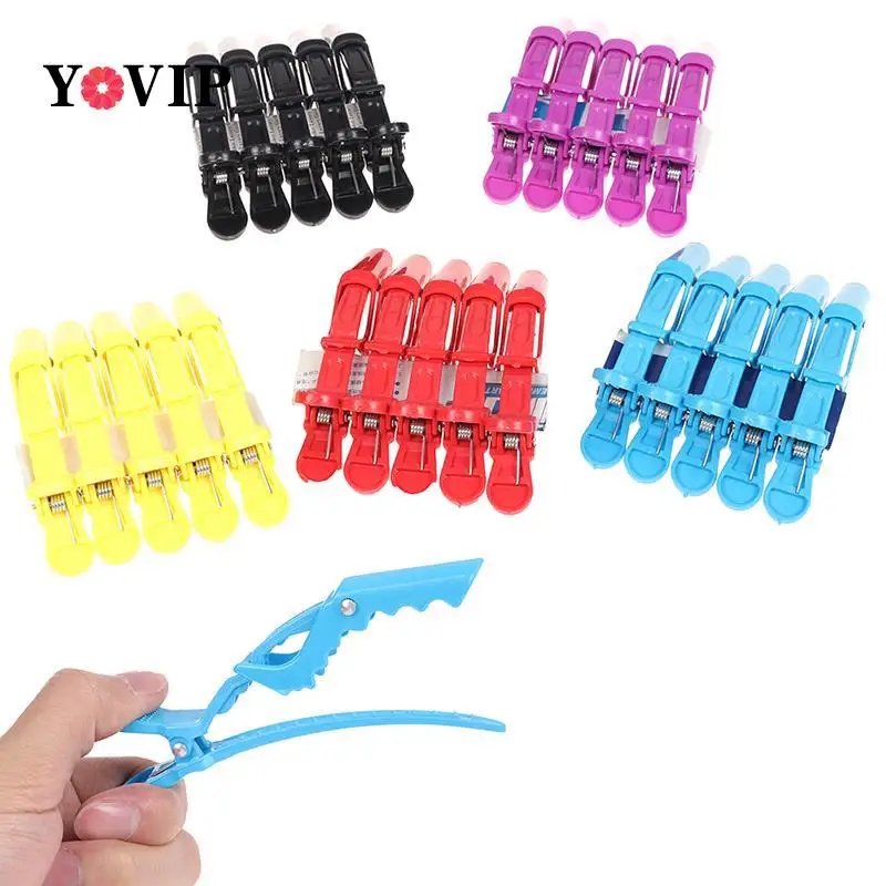 

5pcs Professional Matte Sectioning Clips Crocodile Hairdressing Hair Style Barbers Clips Clamps Hairdressing Salon Hair Grip