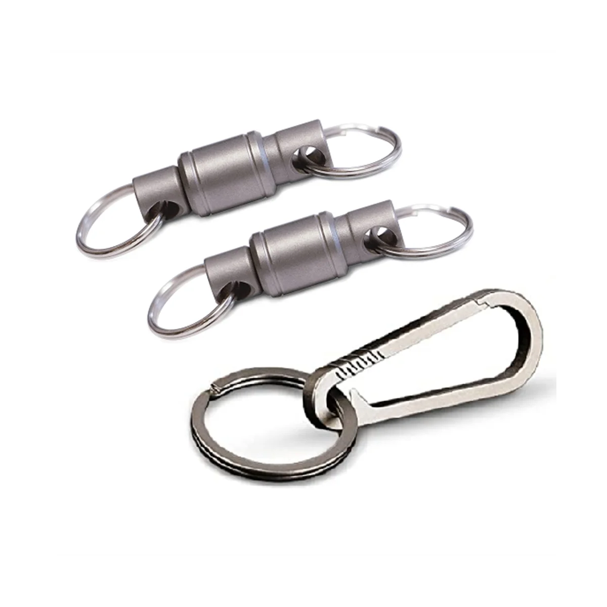 

Быстросъемный набор брелоков с титановым карабином и брелоками титановый поворотный зажим вращение на 360 градусов 3 шт.