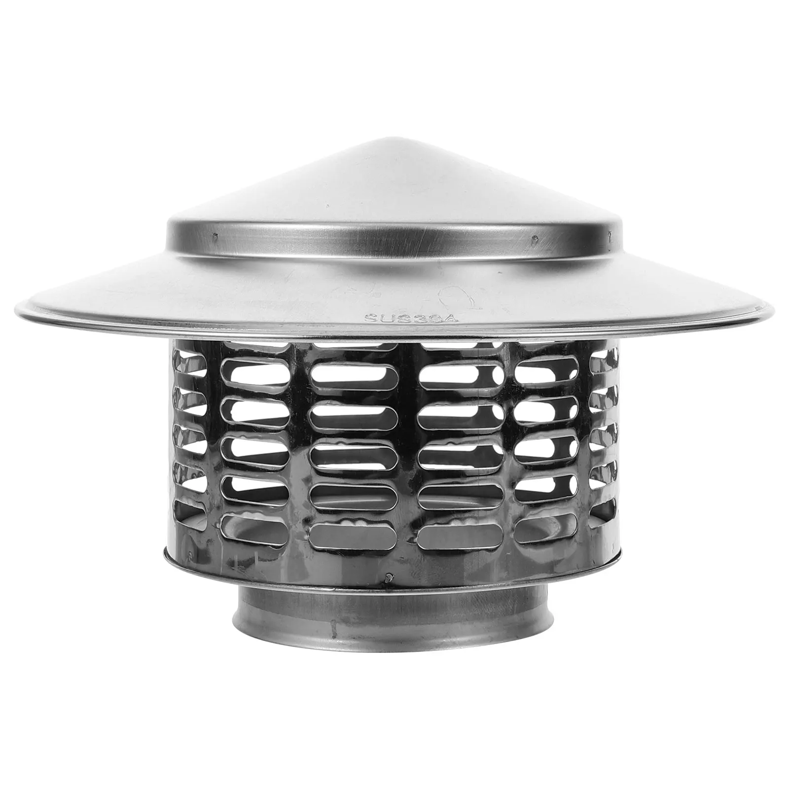 1pc Chimney Cap Chimney Cover Stainless Steel Roof Cap Pipe Rain Stove Exhaust Pipe Rain
