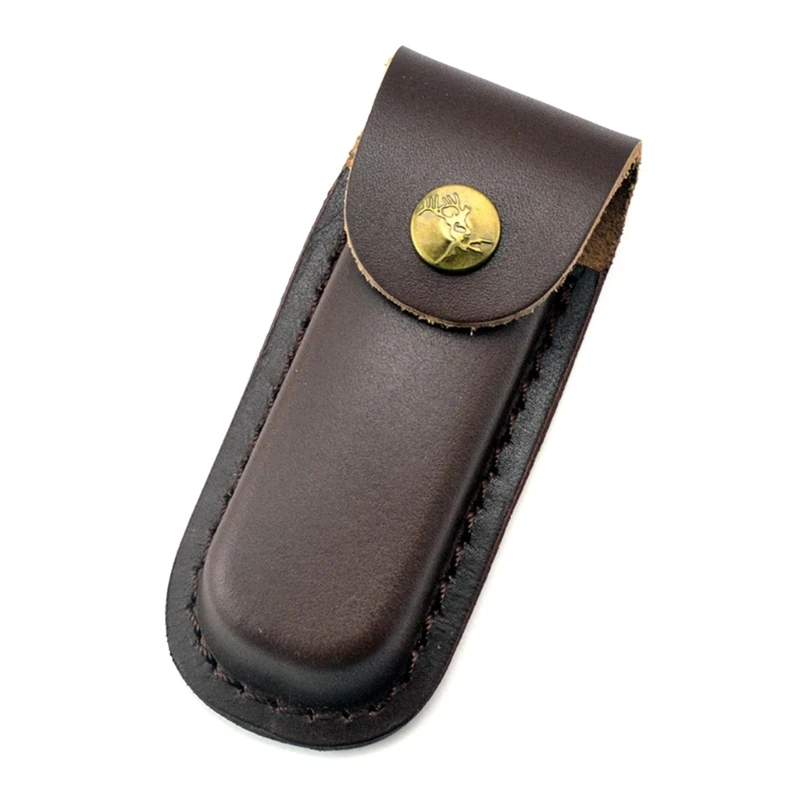 

Leathers Sheath Belt Pocket Folding Knife Holder for Camping, BBQ, Hunting
