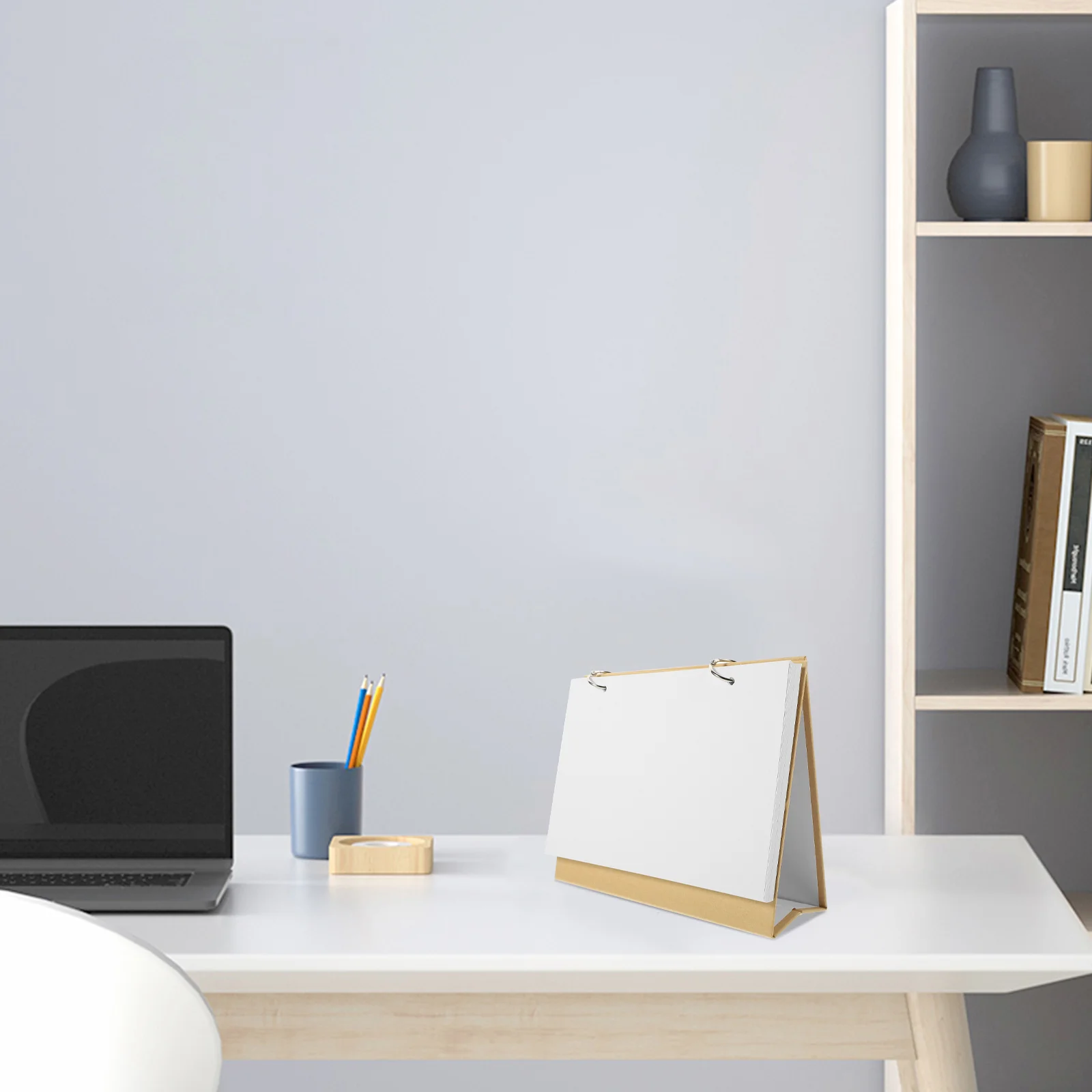 

Blank Desk Calendar Decor Standing DIY Paper Empty Turn The Page Planner Decorative Desktop Graffiti Office
