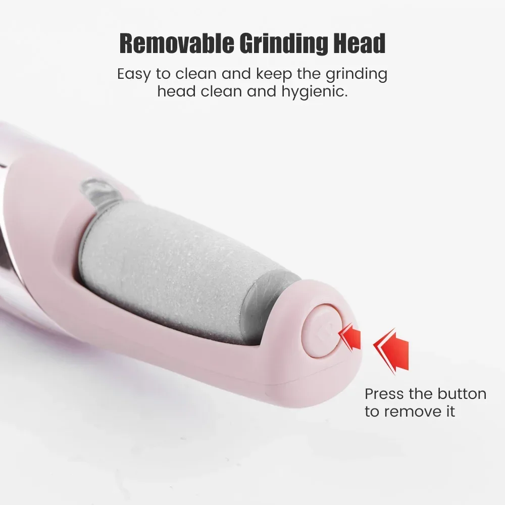 Electric Foot File Foot Grinder Dead Skin Dry Callus Remover Rechargeable Roller Feet Pedicure Tool with Removable Roller Head foot file foot grinder foot exfoliator foot care tool foot pedicure tool pedicure file foot callus shaver