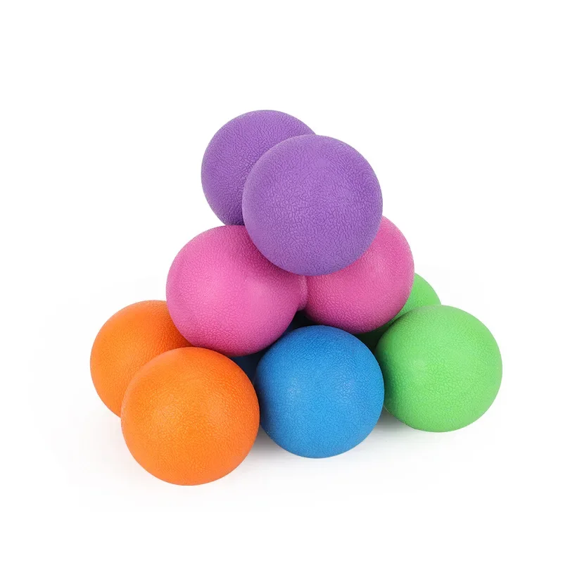 TPE Fascia Ball Lacrosse Muscle Relaxation Exercise Sports Fitness Yoga Peanut Massage Ball Trigger Point Stress Pain Relief