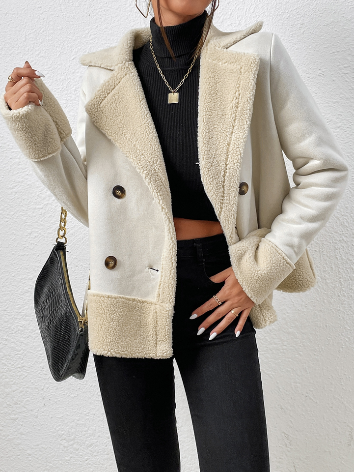 Women's Short Loose Knitted Fur Jacket Coat Autumn Winter 2025 New Style Thickened Coat for Ladies