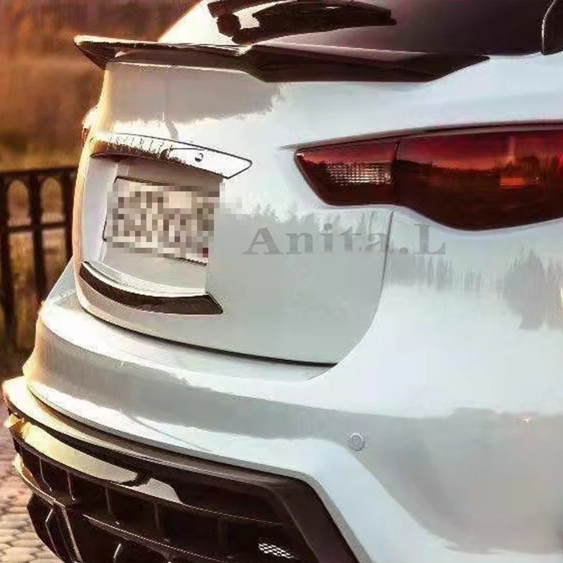

For Infiniti QX70 FX35 FX37 Hatchback Car Middle Spoiler FRP Carbon Fiber black Car Rear Wing Decorate Body Kit Accessories