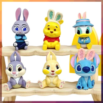 Disney Stitch Winnie the Pooh Donald Duck Series Surprise Blind Box Cute Cartoon Desktop Ornament Toy Gift Mystery Box Kawaii