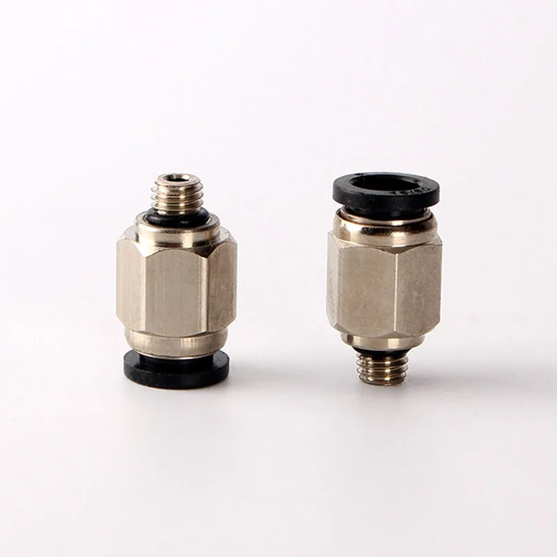 Mini Pneumatic Air Connector Fitting PC 3 4 5 6mm Male Thread M3 M4 M5 M6 1/8