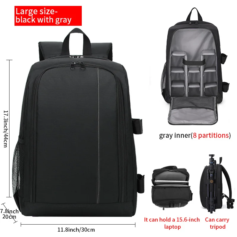 Lightweight Waterproof Outdoor Photography Backpack with Large Capacity and Multi-Functional Design