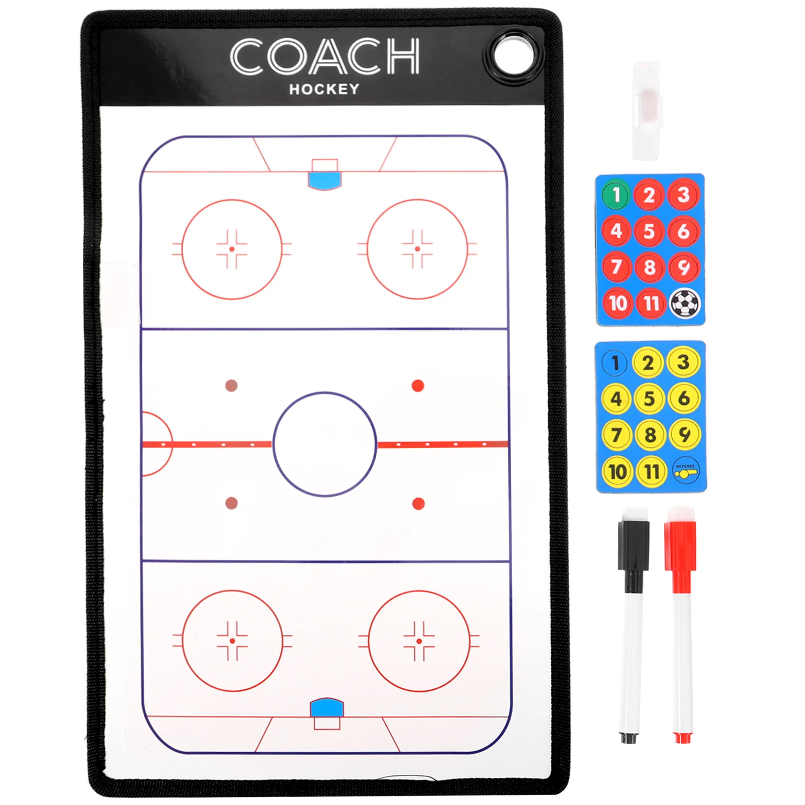 

Hockey Pucks Board Reusable Ice Clipboard Sports Tool Sports White Wipe Kit Hokey