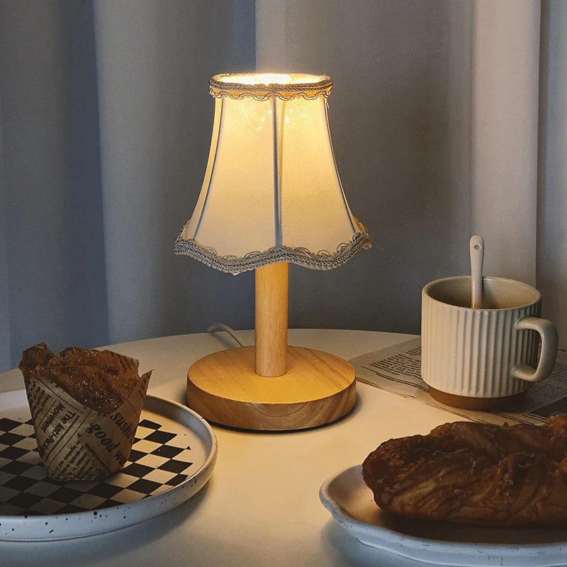 Abat-jour Nordique UKCOCO - Tissu 14x15cm - Pour Lampe Base E14 - Style Scandinave