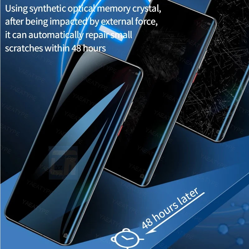 3 Stück Anti-Spy Hydrogel-Folie für Xiaomi Redmi Note 13 14 15 Pro+ Sichtschutz-Displayschutzfolie Ohne Glas Ohne Fingerabdruck-Entsperrung – Detail 3