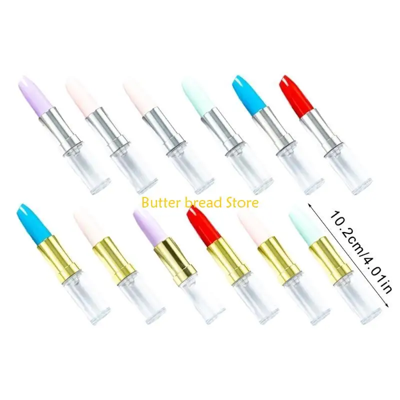 W89C 6Pcs 립스틱 모양의 볼펜, 쓰기 부드러운, 결혼식 크리스마스 생일을위한 참신 쓰기 펜