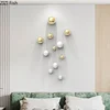 Golden/silver Ball Wall Hanging Ornaments Set Room Aesthetics Decor Round Ball Pendants Living Room Decoration Wall Display 3