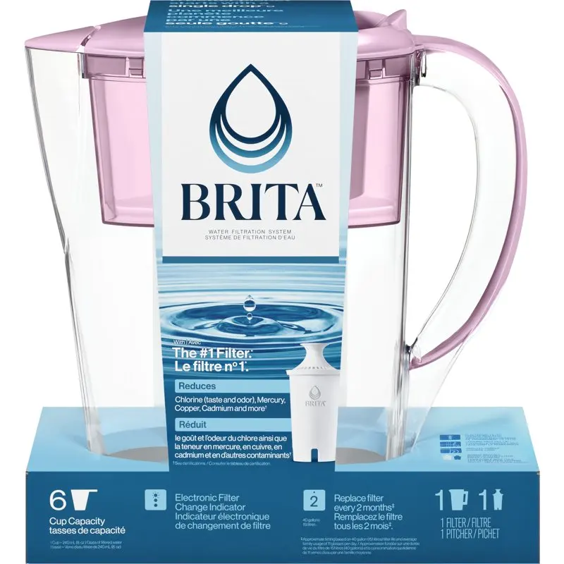  Jarra con filtro de agua Brita, ahorradora de espacio