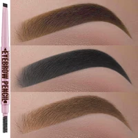 Crayon à sourcils 2 en 1, cosmétiques professionnels, maquillage pour femmes, 5 couleurs, brosse de tatouage de sourcils étanche, stylo à sourcils longue durée 6