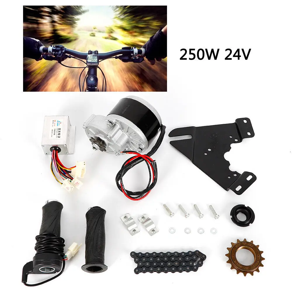 

24V 250W Electric Bicycle Motor Kit for 16-28inch E-Bike Conversion Controller Kit Simple DIY Freewheel Bike