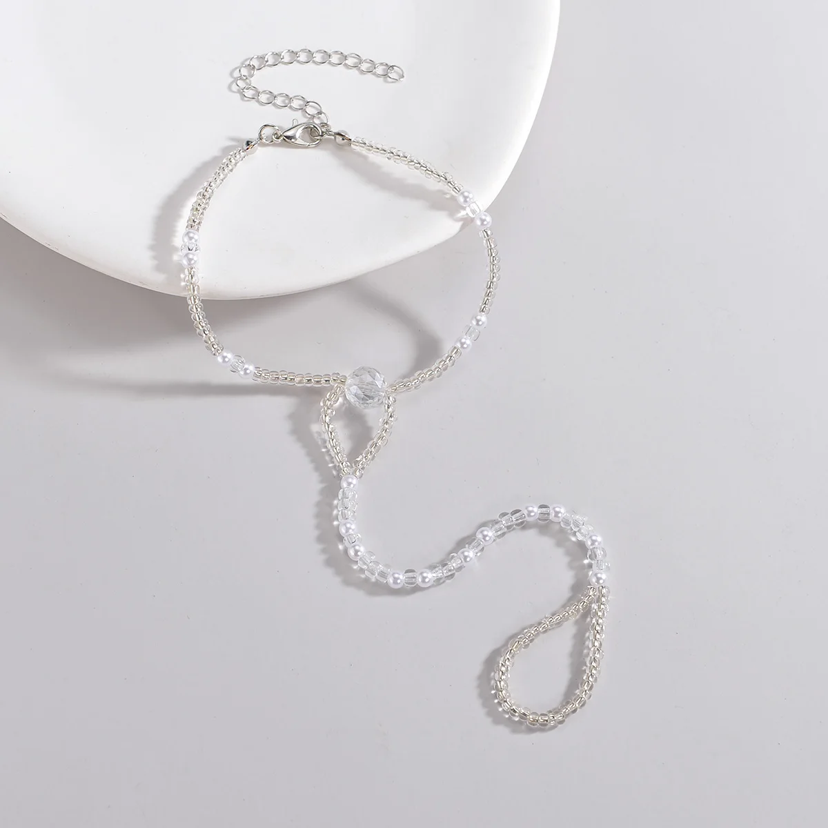 Beads Anklet Fashion Accessories Transparent Glass For Women