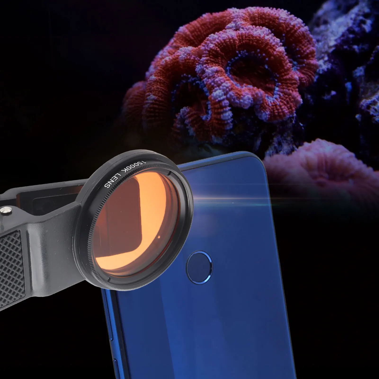 Aquarium Camera Filters Aquarium Camera Seawater Fish Tank Coral Cylinder Photography Lens with Macro Filter Aquarium