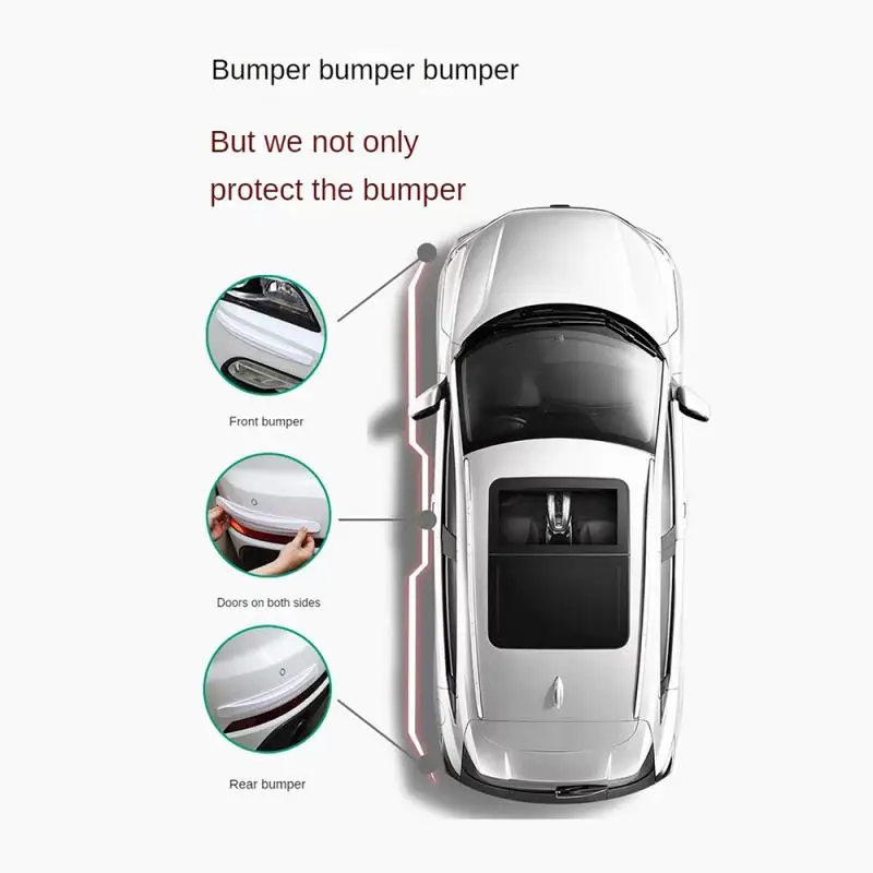 Bumper Corner Protector Universal Front Rear Bumper Corner Protector Guard Car Anti-collision Protection Decoration Strip Car Accessories