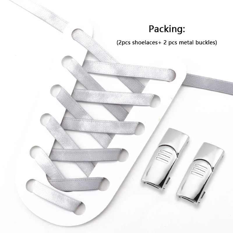 Magnetic Buckle No Tie Shoe Laces Gradient Color Printing Shoelaces Without Ties Elastic Widened Flat Shoelace for Shoes Sneaker