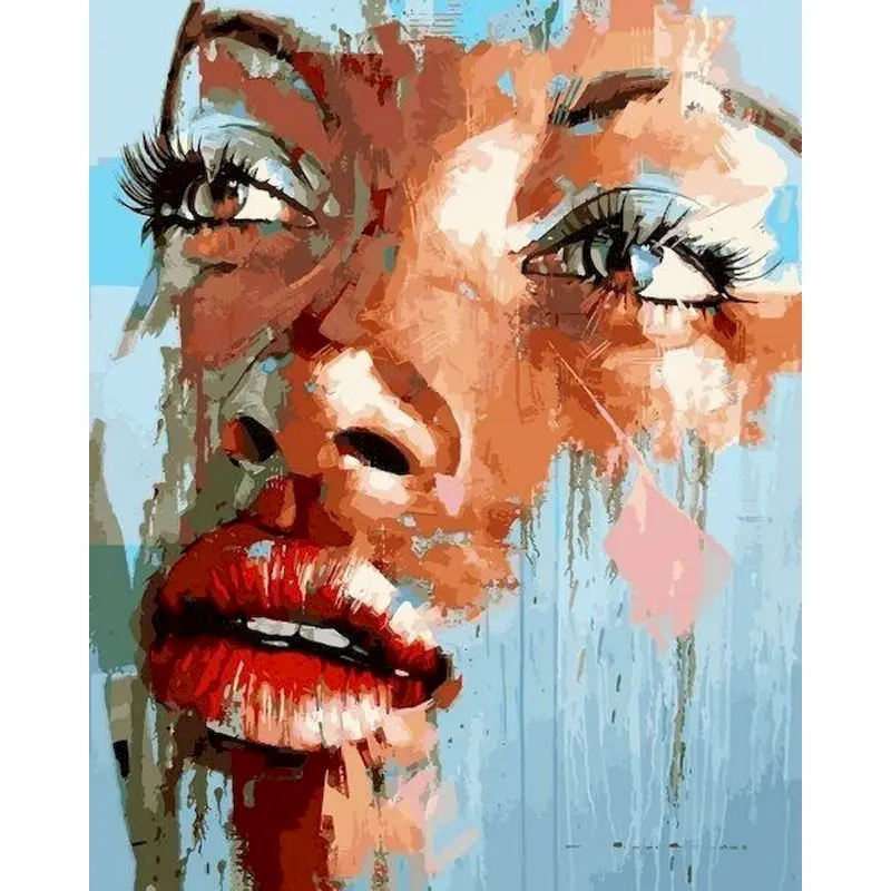 

GATYZTORY Oil Painting By Numbers Abstract Women 60x75cm Paint By Numbers On Canvas Figure Coloring By Numbers Home Decor
