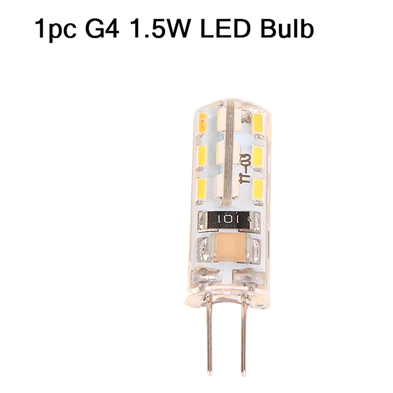 

1Pc G4 LED Bulb 1.5W AC220V Chandelier Light 3014SMD Saving Mini Silicone Lamp 360Beam Angle Halogen Light Spotlight