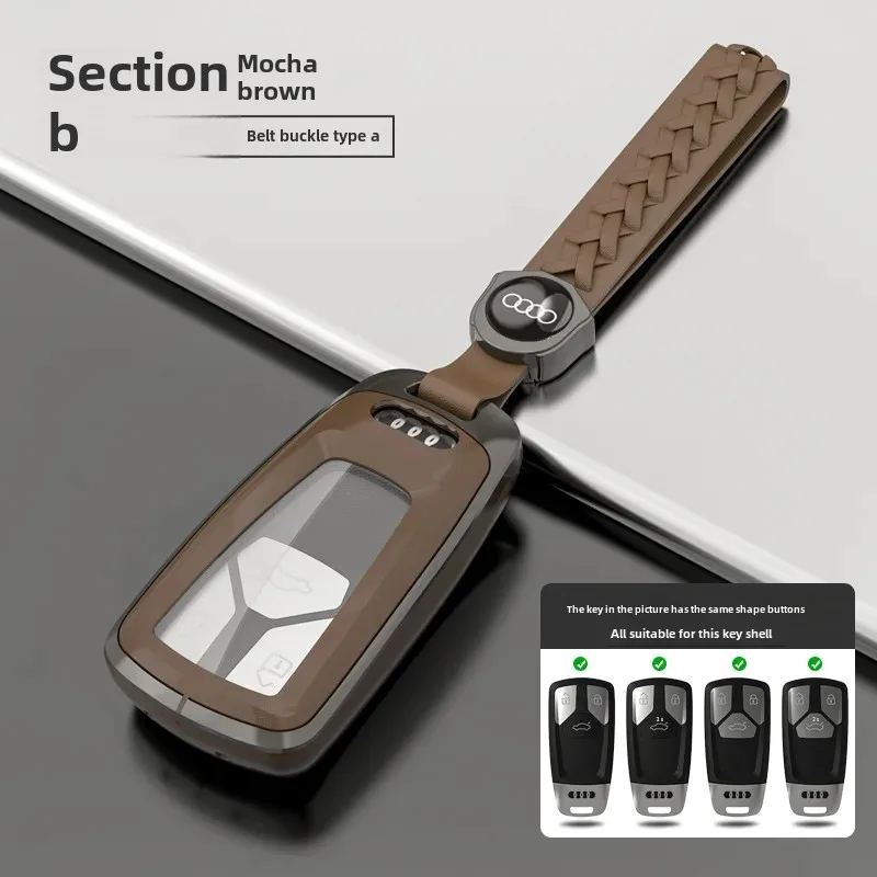thumbnail image 1 of Estuche para llaves Odyssey para 22 modelos Audi A4l, nuevo Q56aodi1800l, carcasa para hombre Q2l A3l, A7l, bolsa para coche Q6, protección para llaves de vehículo, 1 of 5