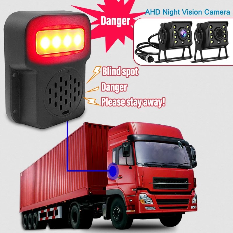 

Ahoudy 7 Inch Wireless Car monitor with 2 HD Rear cameras No Blind Zone Parking Rearview System for Reverse Camera support truck